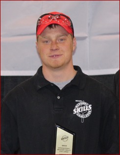 Darren Tolbolt of Studer Obringer Inc. in New Washington, Ohio, won 1st place in the First Year Apprentice category.