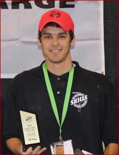 Michael Sapp of Adams Masonry Inc. in Chattanooga, Tenn., won 1st place in the Third Year Apprentice category of the International Masonry Skills Challenge.
