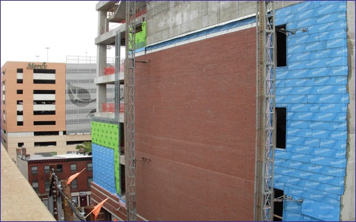 Brick ties connect with concrete, metal stud and masonry structures