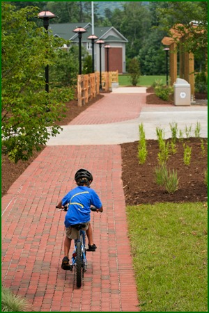 Permeable pavers at Cliffs Cottage