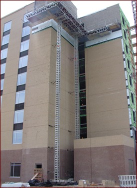 Shown is Winco Masonry’s jobsite at Hyatt Place in Houston.