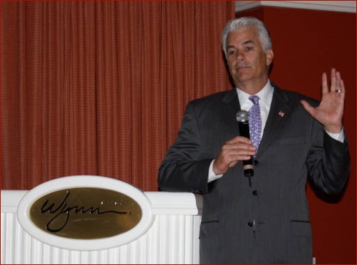 Senator Mike Ensign (R-NV) spoke during the MAC PAC event, held during the MCAA Convention. The purpose of MAC PAC is to help elect federal candidates to office who are pro-construction and will give the MCAA and the masonry industry a fair hearing on industry views.