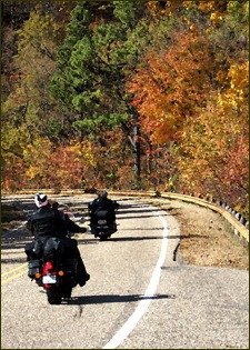 Motorcyclists enjoying a ride