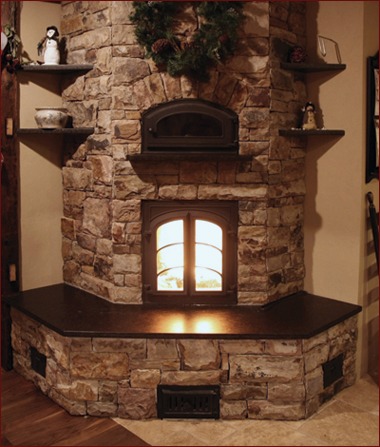 Contraflow masonry heater by Bob Weaver Masonry