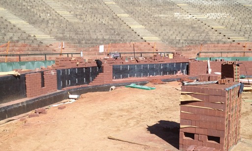 QUIKRETE’s Red Ranger mortar mix helps rebuild backstop and update main concourse concessions at Texas Rangers Ballpark.
