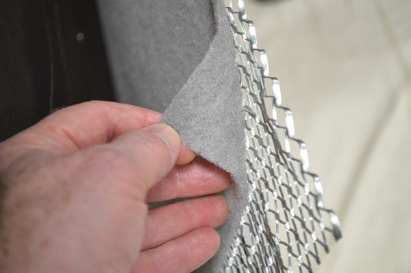 Fig. 2 – Self-furring metal lath with mesh drainage plane.