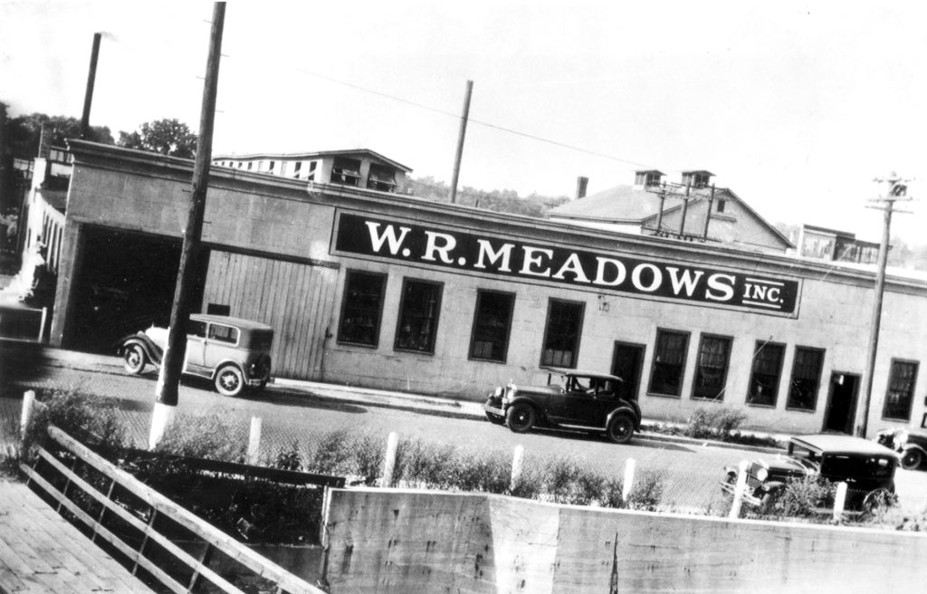 The W. R. MEADOWS story began in 1926, occupying space at 2 Kimball Street in downtown Elgin, Illinois.