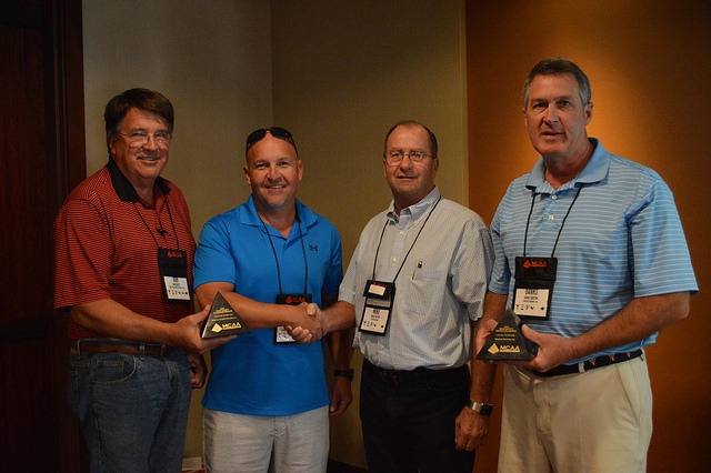 Left to right: Bob Gates, Gates Construction Company, Inc.; Mike Cook, Gates Construction Company, Inc.; Mike Sutter, MCAA Chairman; Danks Burton, Pinnacle Masonry, Inc.
