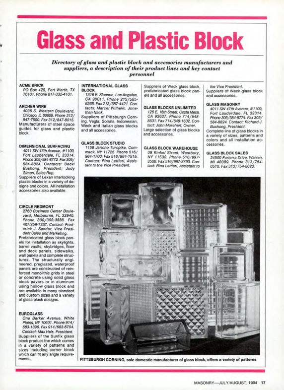 Masonry Magazine August 1994 Page. 17