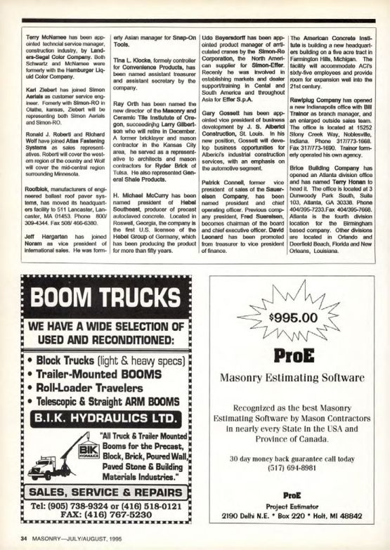 Masonry Magazine August 1995 Page. 34