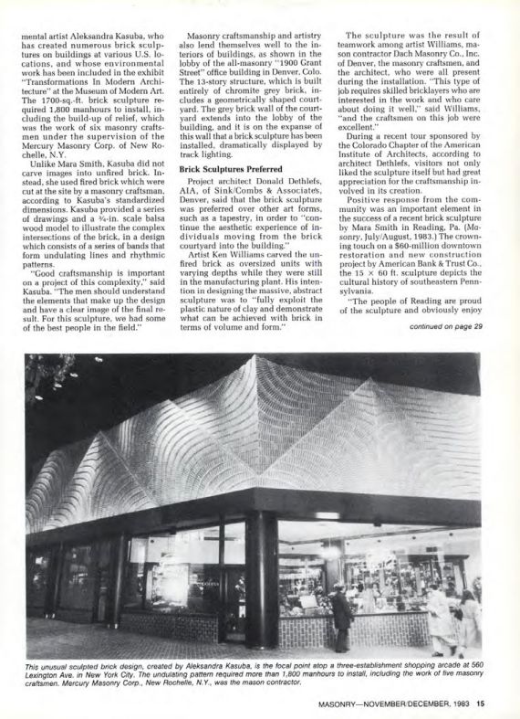 Masonry Magazine December 1983 Page. 15