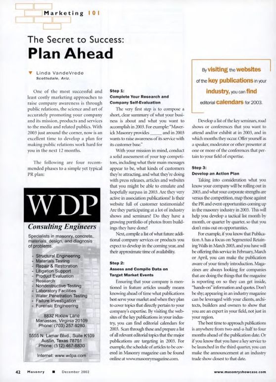 Masonry Magazine December 2002 Page. 44