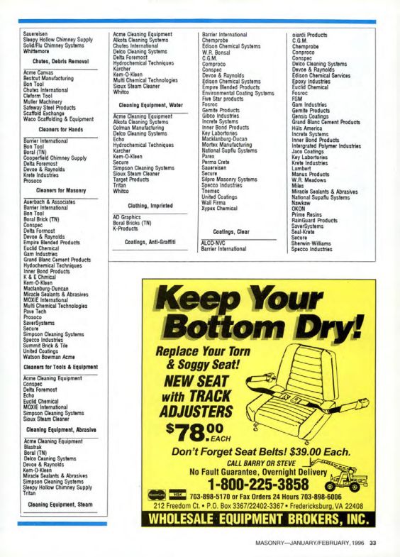 Masonry Magazine February 1996 Page. 33