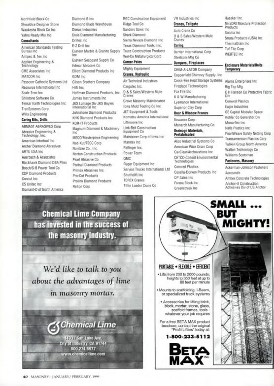 Masonry Magazine February 1999 Page. 44