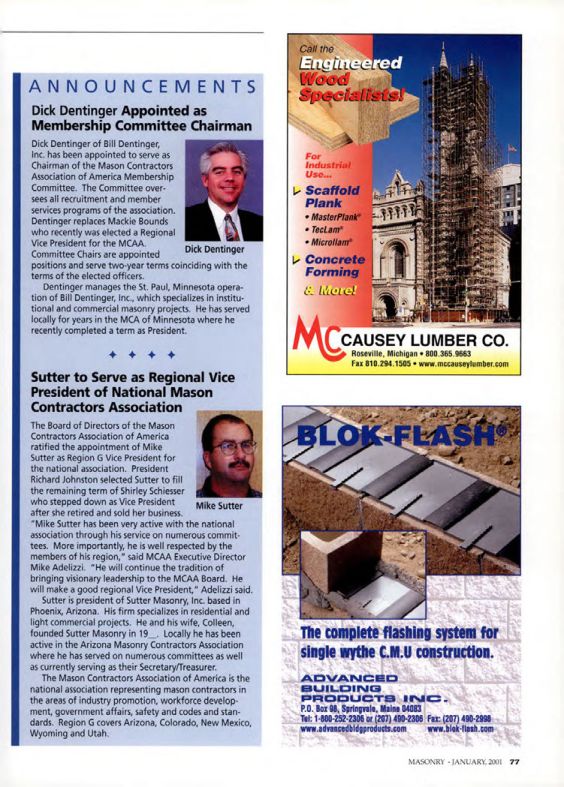Masonry Magazine January 2001 Page. 77