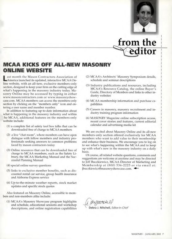 Masonry Magazine January 2002 Page. 7