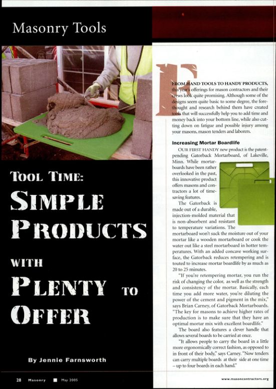 Masonry Magazine May 2005 Page. 30