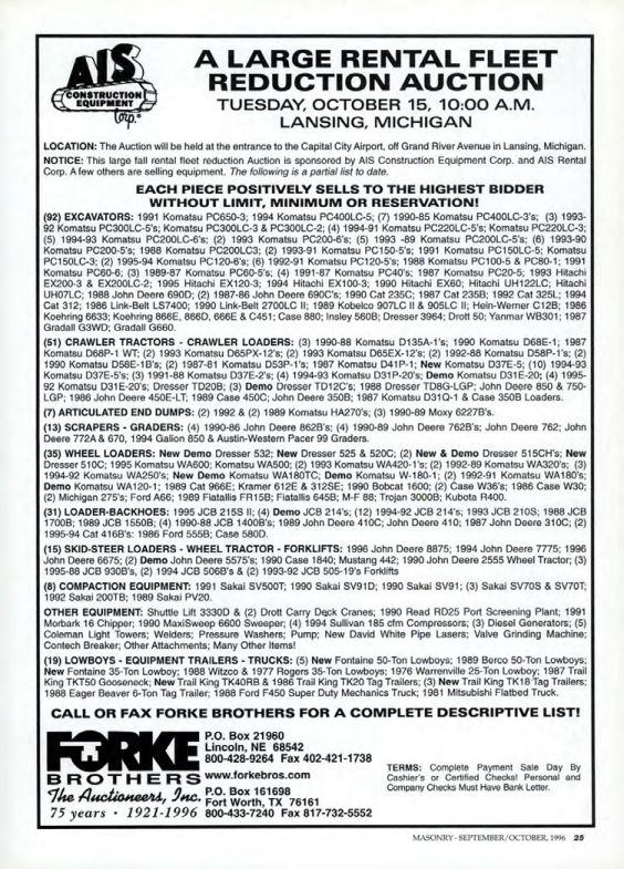 Masonry Magazine October 1996 Page. 25
